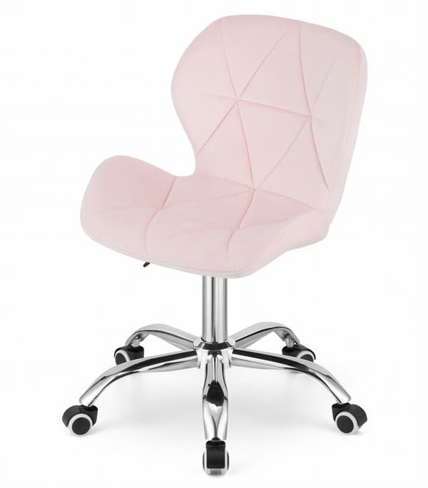 AVOLA sammetssnurrfåtölj - rosa