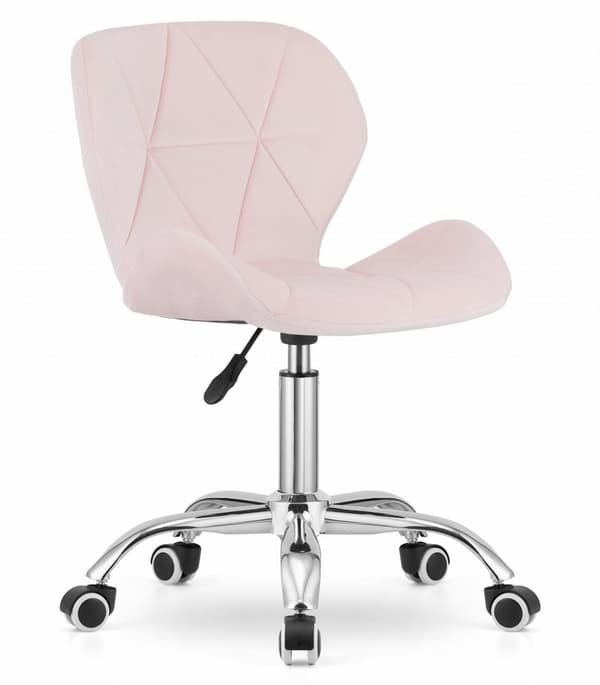 AVOLA sammetssnurrfåtölj - rosa