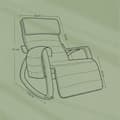 Miniatyrbild 3 av 6: Rootz Swing Chair - Rocking fåtöljer - Recliner med 5 -stegs fotstöd - Komfort & stil - 67 x 115 x 91 cm