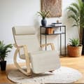 Miniatyrbild 2 av 6: Rootz Swing Chair - Rocking fåtöljer - Recliner med 5 -stegs fotstöd - Komfort & stil - 67 x 115 x 91 cm