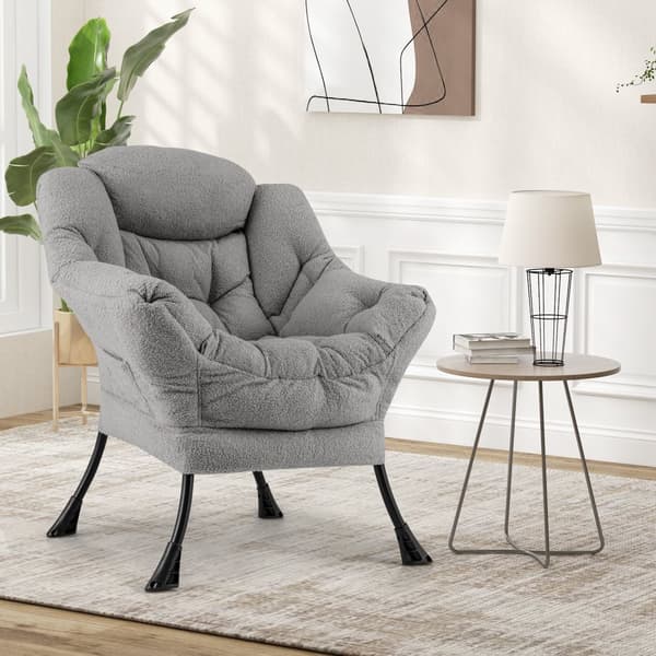 Stopad accentfåtölj, 31,5x29x38 tum, Grå