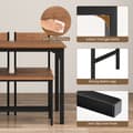 Miniatyrbild 3 av 8: Matbordssats, 110x70x76 cm, Grå/Brun