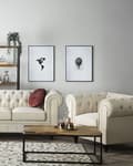 Miniatyrbild 3 av 10: CHESTERFIELD Fåtölj Beige Lumarko!