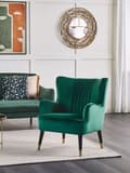 Pikkukuva 3 / 8: Nojatuoli VARBERG Velour Emerald Lumarko!