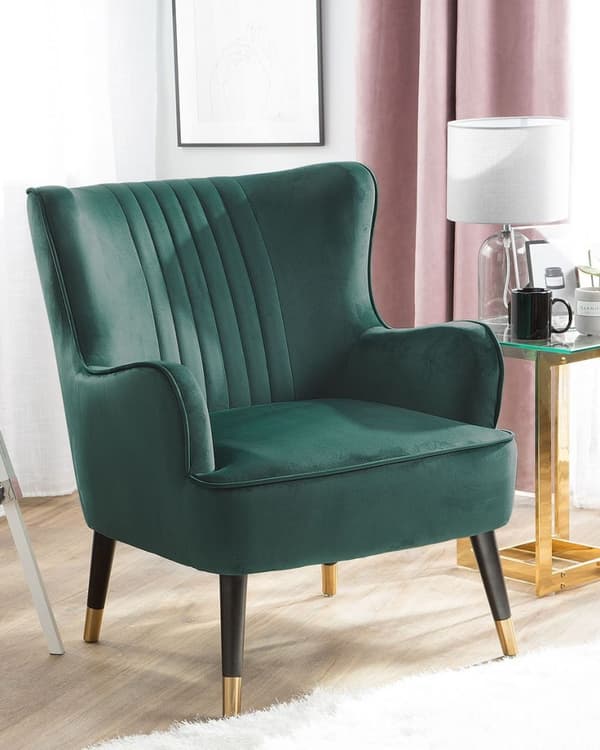 Nojatuoli VARBERG Velour Emerald Lumarko!