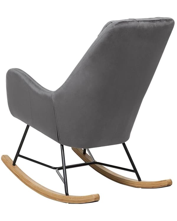 Gyngestol ARRIE Velour Mørkegrå Lumarko!