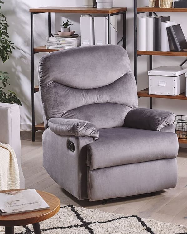 Nojatuoli ESLOV Velour Grey Lumarko!