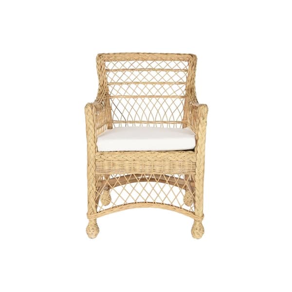 Fåtölj DKD Home Decor Vit Naturell 56 x 63 x 86 cm