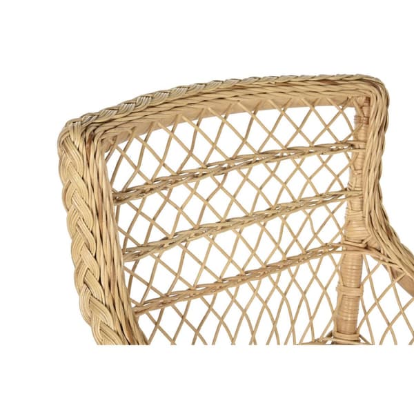 Fåtölj DKD Home Decor Vit Naturell 56 x 63 x 86 cm