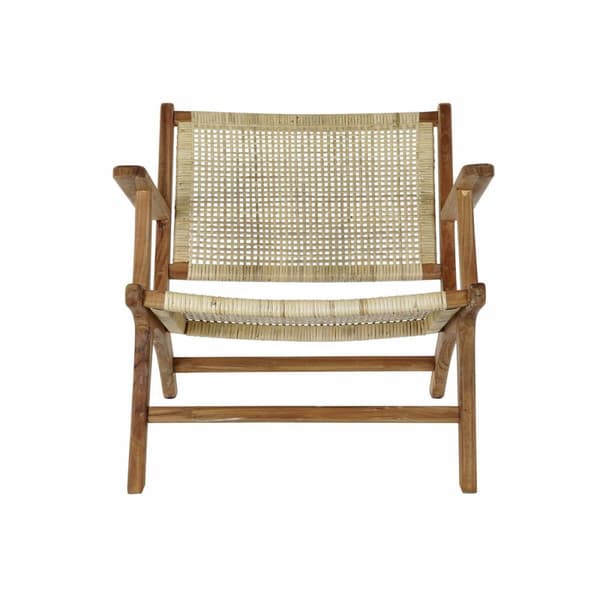 Lænestol DKD Home Decor MB-182316 Natur Lys brun Teak 69 x 78 x 68 cm