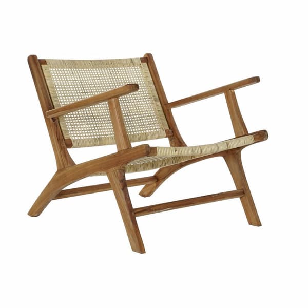 Lænestol DKD Home Decor MB-182316 Natur Lys brun Teak 69 x 78 x 68 cm