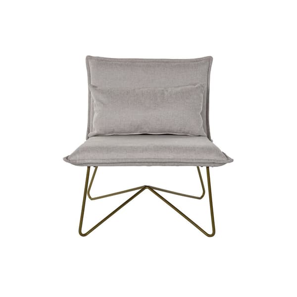 Fåtölj DKD Home Decor 66 x 78 x 75 cm Beige Gyllene Metall