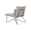 Miniatyrbild 6 av 6: Fåtölj DKD Home Decor 66 x 78 x 75 cm Beige Gyllene Metall