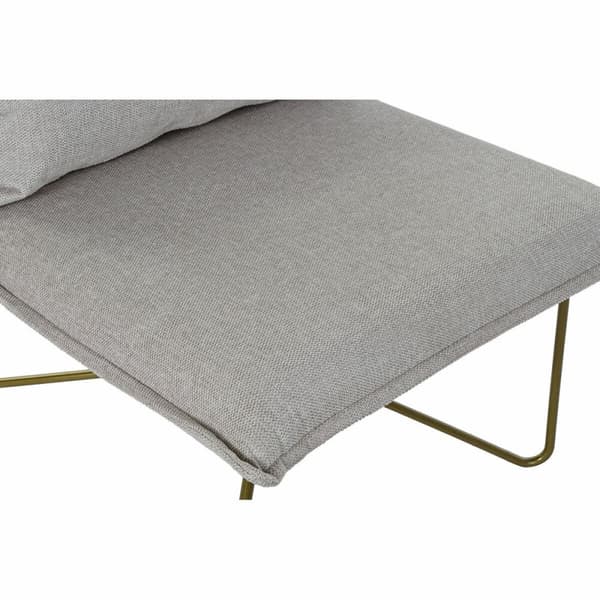 Fåtölj DKD Home Decor 66 x 78 x 75 cm Beige Gyllene Metall