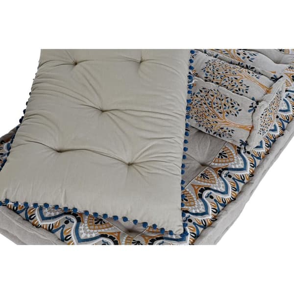 Fåtölj DKD Home Decor Gul Blå Beige 145 x 76 x 1 cm