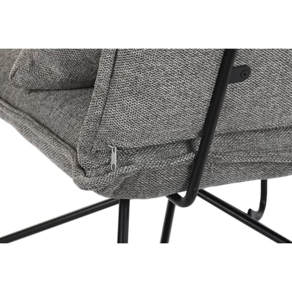 Fåtölj DKD Home Decor 66 x 78 x 75 cm Svart Grå Metall