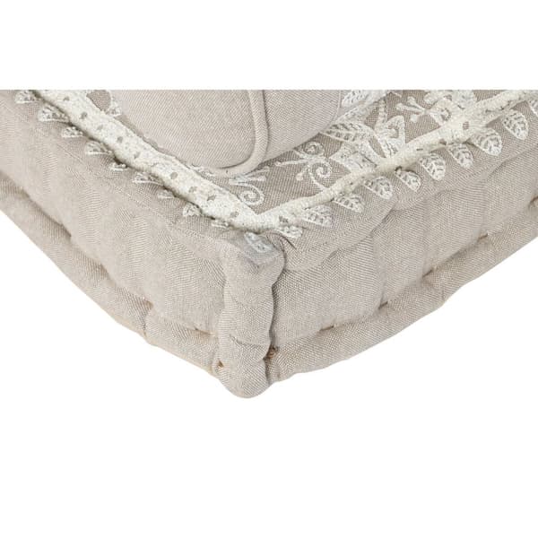 Fåtölj DKD Home Decor Vit Beige 90 x 56 x 15 cm