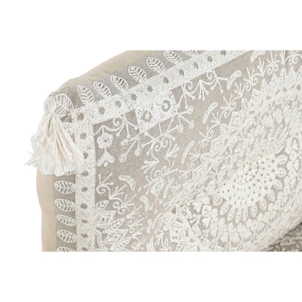 Fåtölj DKD Home Decor Vit Beige 90 x 56 x 15 cm