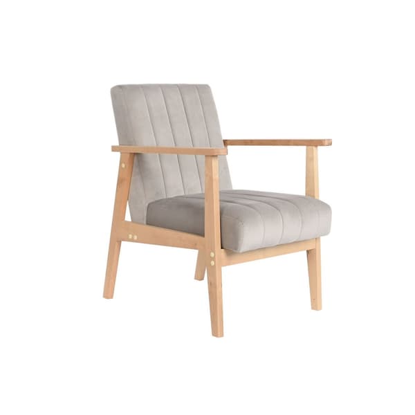 Fåtölj DKD Home Decor 63 x 68 x 81 cm Naturell Grå Beige Furu