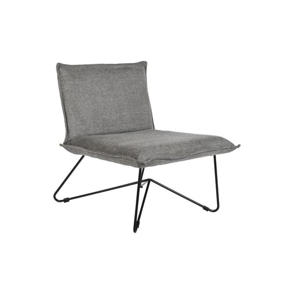 Nojatuoli DKD Home Decor 66 x 78 x 75 cm Musta Harmaa Metalli