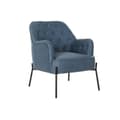 Miniatyrbillede 1 af 3: Lænestol DKD Home Decor Blå Sort Metal 65 x 73 x 79,5 cm