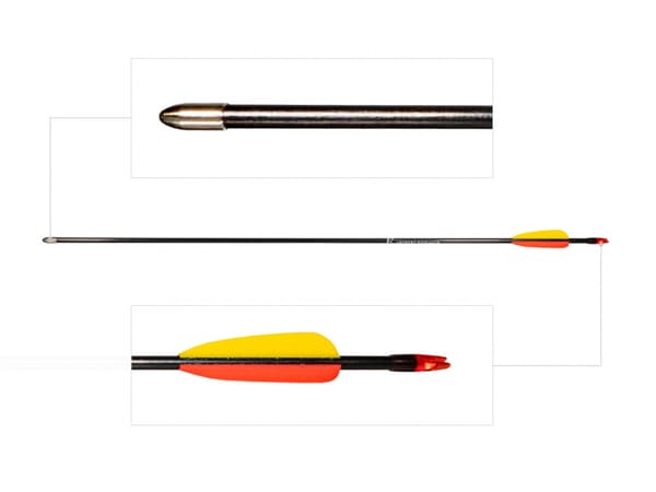 Ek glasfiber pilmål för bågskytte 75 cm