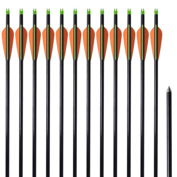 vidaXL Pilar i fiberglas för compoundbåge standard 30 0,8 cm 12-pack