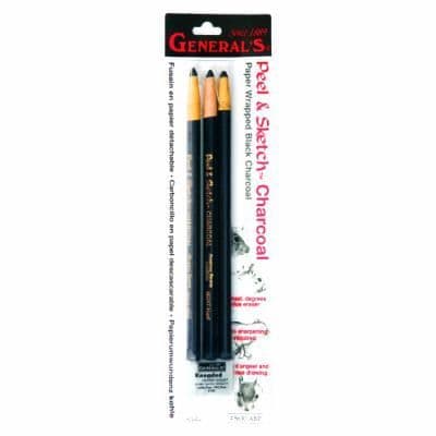 Set med 3 Peel &amp; Sketch kolpennor