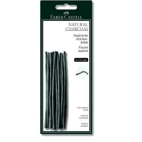 Naturligt kol - Faber-Castell - Pitt 3 - 6 mm - Import från Tyskland - Kontorsmaterial