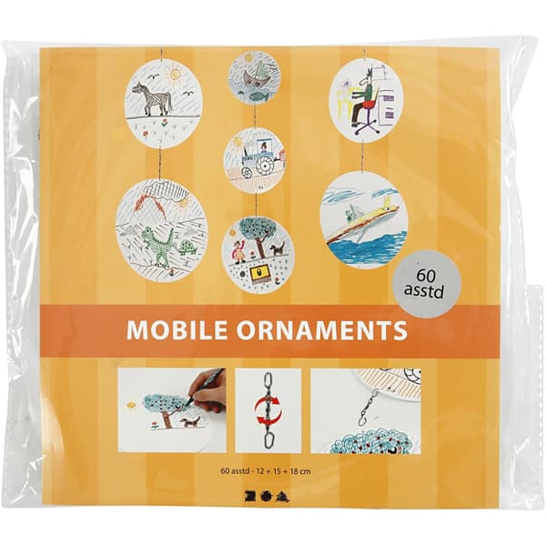Mobilhängen - dia. 12 + 15 + 18 cm - 300 g - 60 st