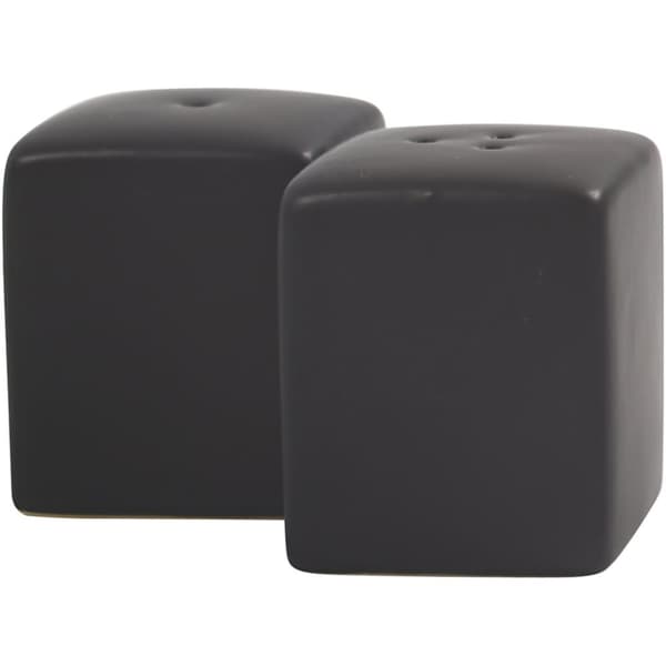 Salt- och pepparset -  H: 6 cm - stl. 5x5 cm - Svart - 6 set