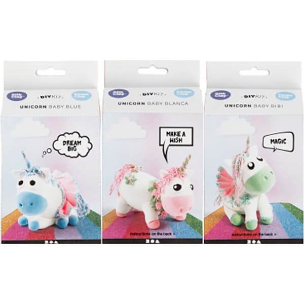 Funny Friends Enhörning Kit - För 18 personer - Silk Clay