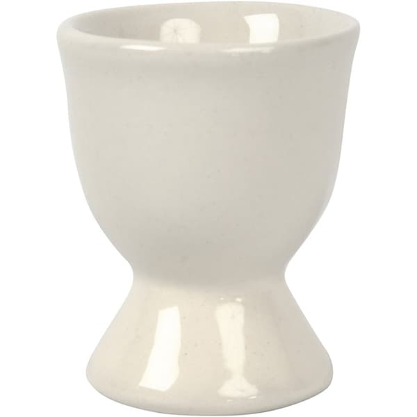 Äggkoppar - H: 6,5 cm - Råvit -  12 st