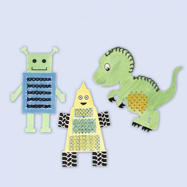 Pysselset Textil - Broderifigurer med broderigarn