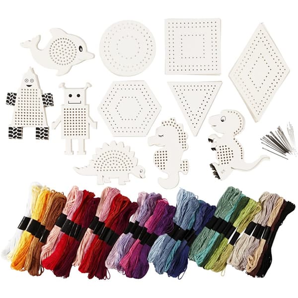 Pysselset Textil - Broderifigurer med broderigarn