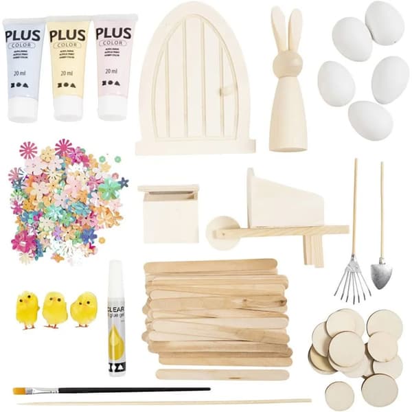 DIY Kit Påskharens dörr - Gör-Själv Pyssel Set Påsk