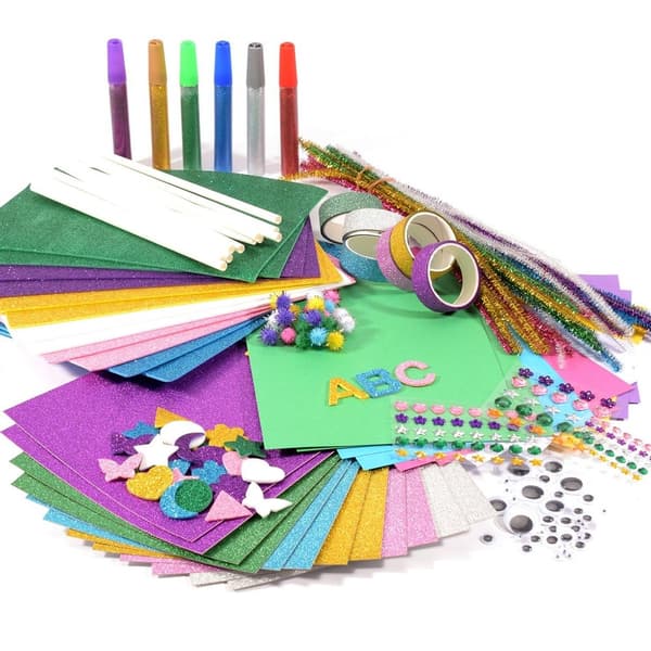 Glitter Pyssel Kit för barn - Över 400 Delar