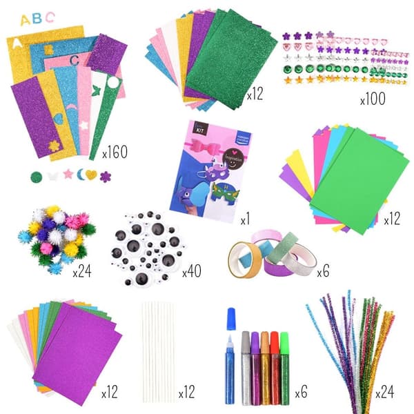 Glitter Pyssel Kit för barn - Över 400 Delar