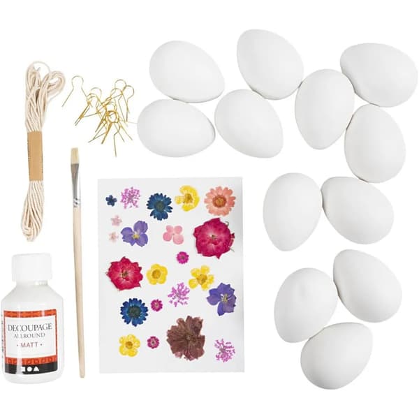 DIY Kit - Påskpyssel med 12 st Decoupage Ägg