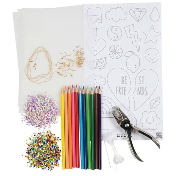 DIY Pysselkit - Smyckestillverkning med krympplast och tillbehör