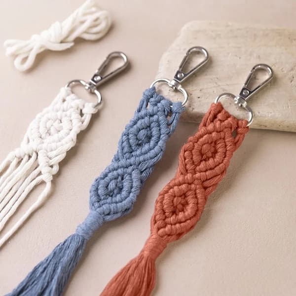 DIY Pysselkit Makramé - Kreativ Nyckelring
