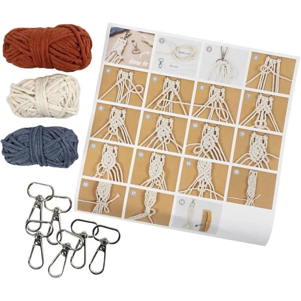 DIY Pysselkit Makramé - Kreativ Nyckelring