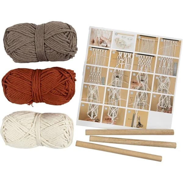 DIY Pysselkit - Makramé Ampel - 3 st