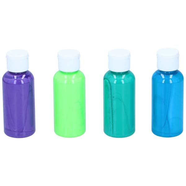Artico Akrylmaling Neon 80ml 4-pak - Blå/Grøn/Lilla
