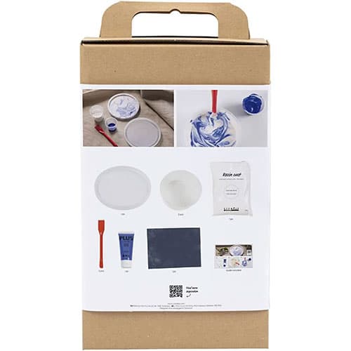 DIY Kit Resingjutning - Rund Bricka med Marmorering