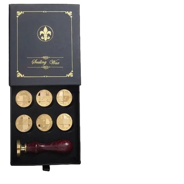 Vahaliimapakkaus, retro-tyyli, tee-se-itse sinetöintisetti, 7Seals lahjapakkaussetti9