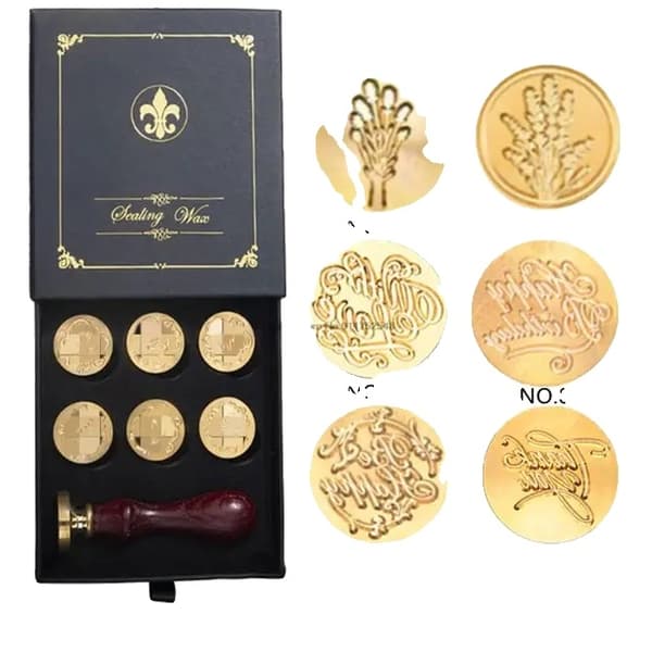 Vahaliimapakkaus, retro-tyyli, tee-se-itse sinetöintisetti, 7Seals lahjapakkaussetti9