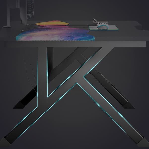 Stilfuldt og kompakt skrivebord 120x60 cm - Sort