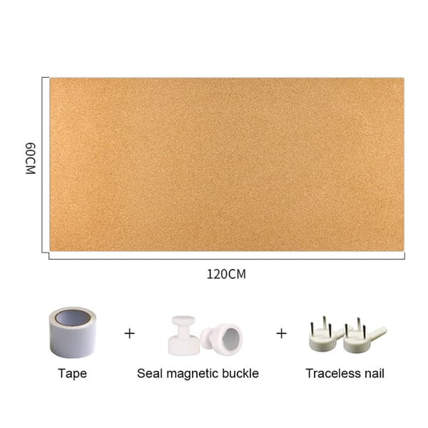Magnetisk oppslagstavle i kork 120x60 cm