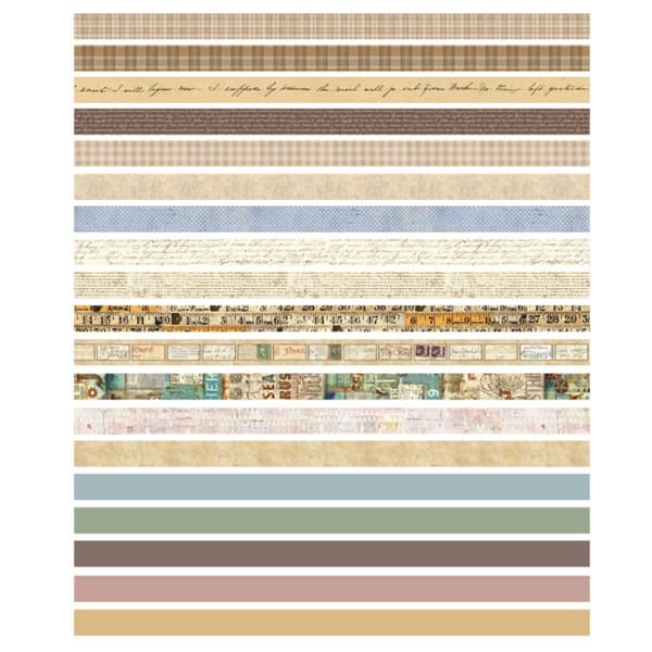 Retro tapesæt i washi-papir - 20 ruller